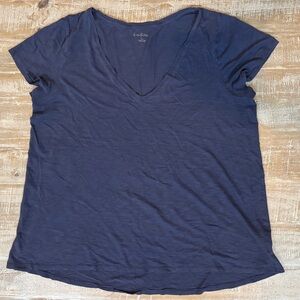 Lilly Pulitzer Navy V-Neck Etta Top size XL